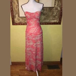 BCBGMAXAZRIA Strapless Full Length Dress